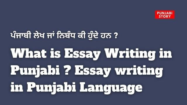 Essay writing in Punjabi Language